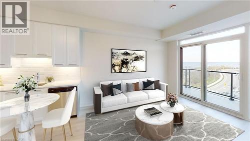 Virtually staged - 385 Winston Road Unit# 709, Grimsby, ON - Indoor Photo Showing Living Room