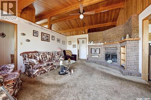 45 Miller Crescent E, Lumsden, SK - Indoor With Fireplace
