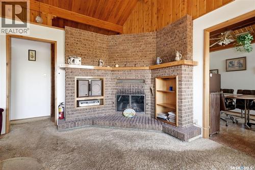 45 Miller Crescent E, Lumsden, SK - Indoor With Fireplace