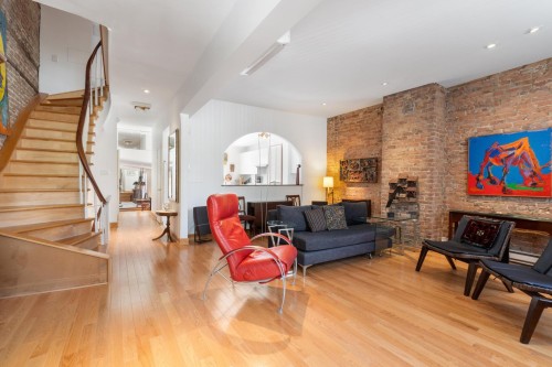 Living Room - 3542  - 3544A Rue Aylmer, Montréal (Le Plateau-Mont-Royal), QC - Indoor Photo Showing Living Room With Fireplace