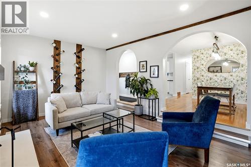 14 Edenwold Crescent, Regina, SK - Indoor Photo Showing Living Room With Fireplace