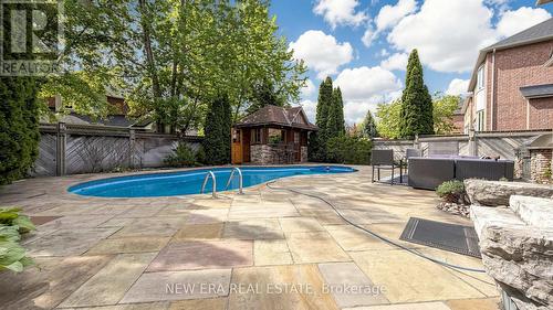 1206 Lindenrock Drive, Oakville, ON - Outdoor With In Ground Pool With Deck Patio Veranda