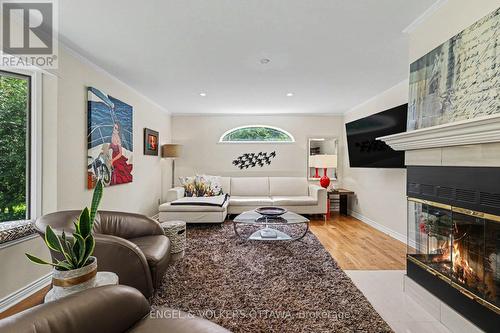 176 Sanford Avenue, Ottawa, ON - Indoor Photo Showing Living Room With Fireplace