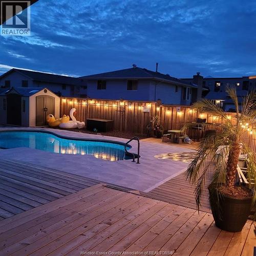 8492 Jerome, Windsor, ON - Outdoor With In Ground Pool With Deck Patio Veranda
