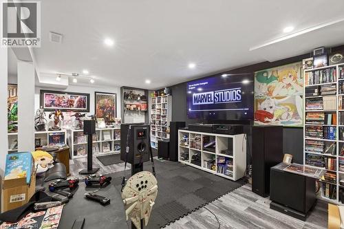lower level media room - 42 Lasila Court, Hamilton, ON 