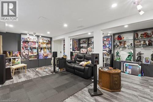 lower level media room - 42 Lasila Court, Hamilton, ON 