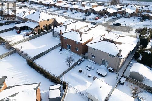aerial view of spacious lot - 42 Lasila Court, Hamilton, ON 