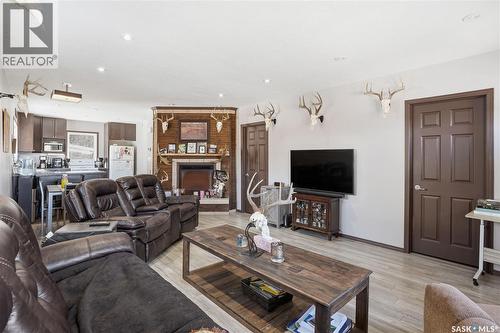 24 Alice Crescent, Marquis Rm No. 191, SK - Indoor Photo Showing Living Room With Fireplace