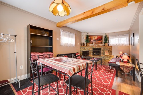 Dining Room - 330  - 330A Rue De L'Edelweiss, Sainte-Agathe-Des-Monts, QC - Indoor With Fireplace