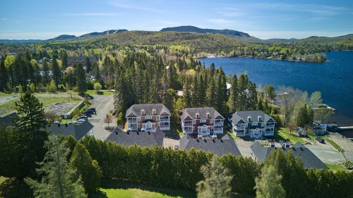 Aerial View - 309 Av. Du Manoir, Saint-Donat, QC - Outdoor With Body Of Water With View