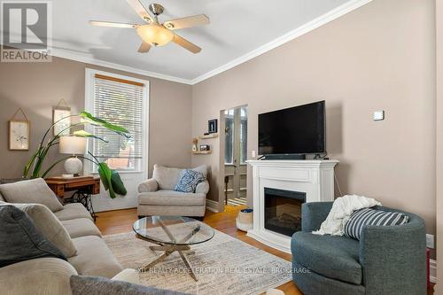 120 Adelphi Street, Greater Napanee (Greater Napanee), ON - Indoor Photo Showing Living Room With Fireplace