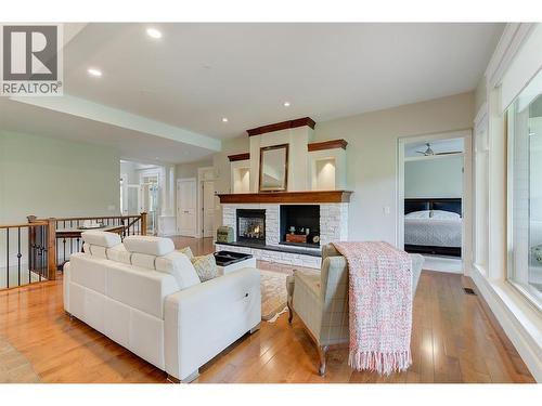 210 Dormie Place, Vernon, BC - Indoor Photo Showing Living Room With Fireplace