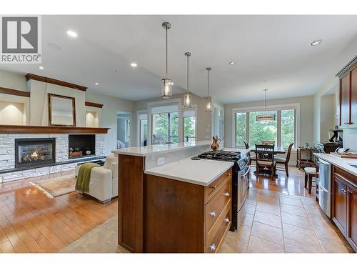 210 Dormie Place, Vernon, BC - Indoor With Fireplace