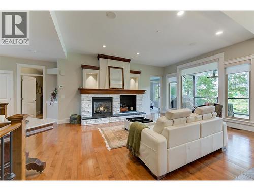 210 Dormie Place, Vernon, BC - Indoor Photo Showing Living Room With Fireplace