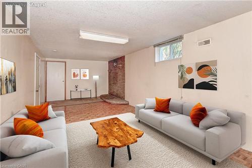 virtually staged - 106 Kimberly Crescent, Kitchener, ON - Indoor Photo Showing Living Room