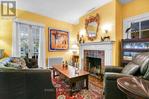 202 Cloverdale Road, Ottawa, ON - Indoor Photo Showing Living Room With Fireplace