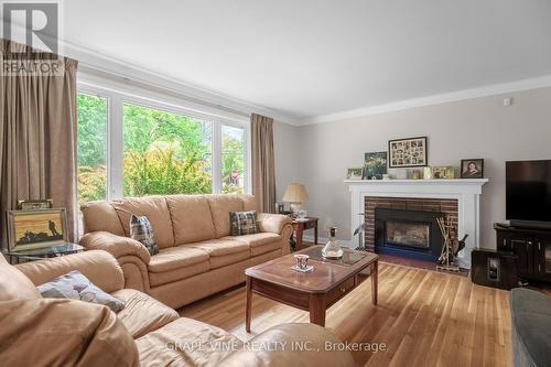 2201 Braeside Avenue, Ottawa, ON - Indoor Photo Showing Living Room With Fireplace