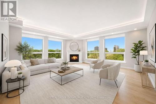 503 - 50 Old Mill Road, Oakville, ON - Indoor Photo Showing Living Room With Fireplace