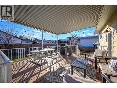 Covered Deck - 302 Bass Avenue, Enderby, BC - Outdoor With Deck Patio Veranda With Exterior