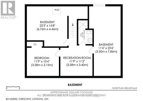 Basement - 82 Muriel Crescent, London South (South X), ON 