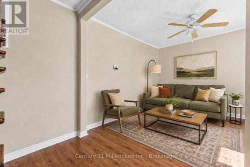 Virtually Staged - 26 Victoria Avenue, Grey Highlands, ON - Indoor Photo Showing Living Room