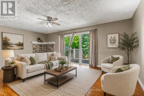 Virtually Staged - 26 Victoria Avenue, Grey Highlands, ON - Indoor Photo Showing Living Room