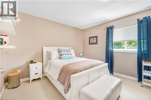 Neutral-toned walls complement the light-colored carpeting - 21 Davinci Boulevard, Hamilton, ON - Indoor Photo Showing Bedroom