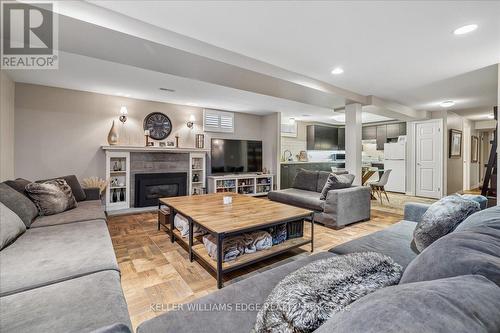 573 Beach Boulevard, Hamilton, ON - Indoor Photo Showing Living Room With Fireplace
