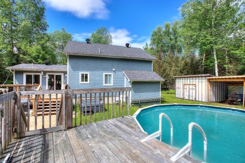Extérieur - 358 Rue Des Merles, Nominingue, QC - Outdoor With Above Ground Pool With Deck Patio Veranda