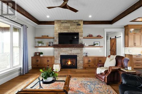 8672 County Rd 91 Road, Clearview, ON - Indoor Photo Showing Living Room With Fireplace