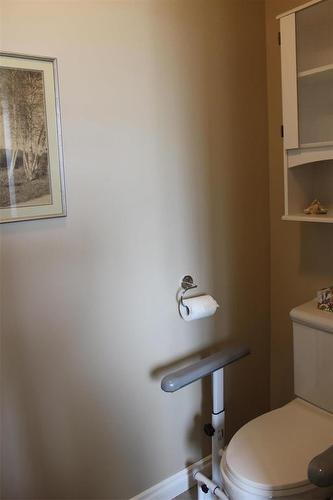 2 piece ensuite in primary bedroom. - 387 William Street, Arborg, MB - Indoor Photo Showing Bathroom