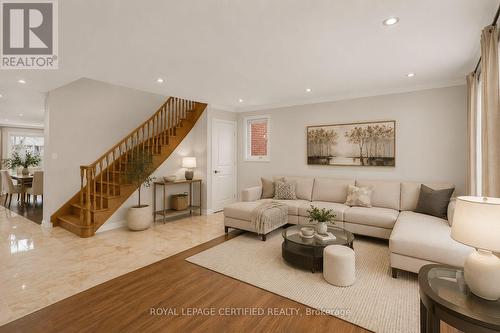 Backyard- Virtual Staged - 35 Trenholme Crescent, Hamilton, ON - Indoor Photo Showing Living Room