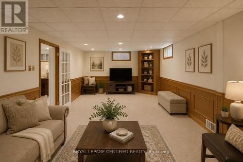 Lower Level- Living/Reading Room - 35 Trenholme Crescent, Hamilton, ON - Indoor