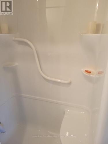 Grab bars, corner seat and lots of shelving in tub - 5 - 16 Lane Avenue, Belleville (Belleville Ward), ON - Indoor Photo Showing Bathroom