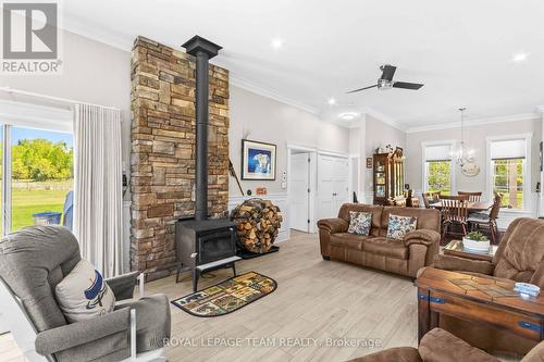 43 Green Gate Lane, North Algona Wilberforce, ON - Indoor Photo Showing Living Room With Fireplace