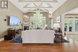 Soaring 15'8 Vaulted Ceiling w/Beams in Living Rm. - 