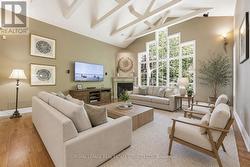 Virtually Staged - Living Room with Gas Fireplace - 