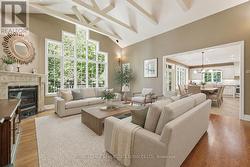Virtually Staged - Living Room Overlooking Ravine - 