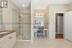 Primary Ensuite with Double Sinks and Vanity Area - 