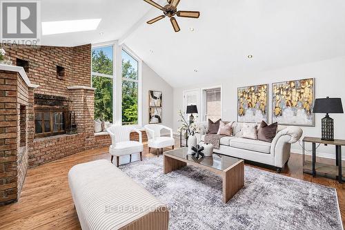 12 Bunting Court, Ajax, ON - Indoor Photo Showing Living Room With Fireplace