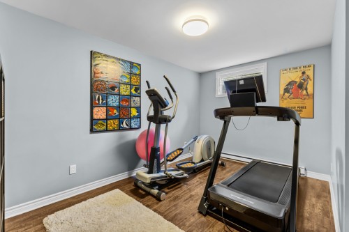 Basement - 2654Z Rue Anne-Hébert, Montréal (Mercier/Hochelaga-Maisonneuve), QC - Indoor Photo Showing Gym Room