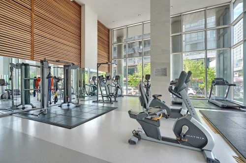 Exercise Room - 604-901 Rue De La Commune E., Montréal (Ville-Marie), QC - Indoor Photo Showing Gym Room