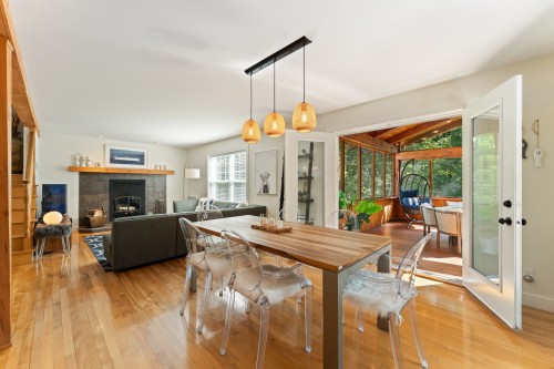 Intérieur - 1215 Rue Aurélien, Magog, QC - Indoor Photo Showing Dining Room With Fireplace