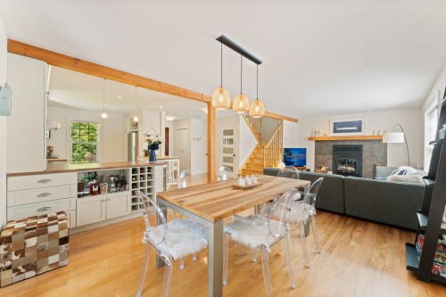 Intérieur - 1215 Rue Aurélien, Magog, QC - Indoor Photo Showing Dining Room With Fireplace