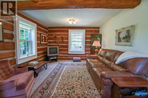 2740 Bolingbroke Road, Tay Valley, ON - Indoor Photo Showing Living Room With Fireplace