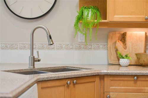 #403-5327 Cordova Bay Rd, Saanich, BC - Indoor Photo Showing Kitchen With Double Sink