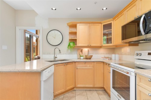 #403-5327 Cordova Bay Rd, Saanich, BC - Indoor Photo Showing Kitchen With Double Sink