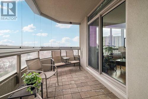 Enclosed Balcony with Windows that Open if Desired - 905 - 1480 Riverside Drive, Ottawa, ON - Outdoor With Balcony With Exterior