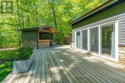 Outdoor entertainment area - 34 Beechwood Lane, Seguin, ON - Outdoor With Deck Patio Veranda With Exterior