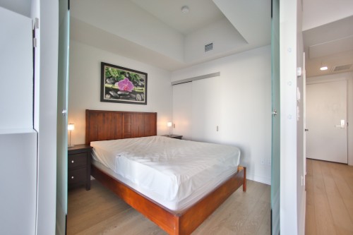 Bedroom - 3805-1188 Rue St-Antoine O., Montréal (Ville-Marie), QC - Indoor Photo Showing Bedroom